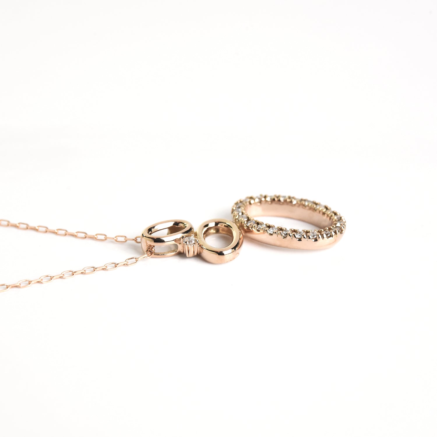 Ovals N Diamonds Pendant with Chain