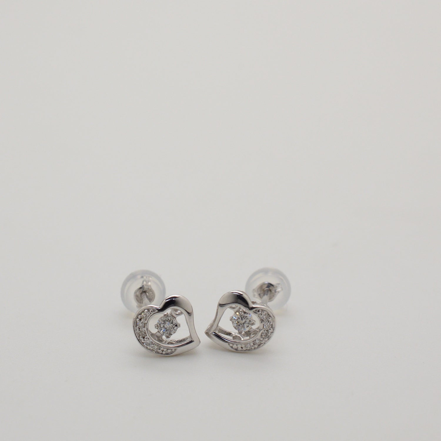 Heart Diamond Halo Earring