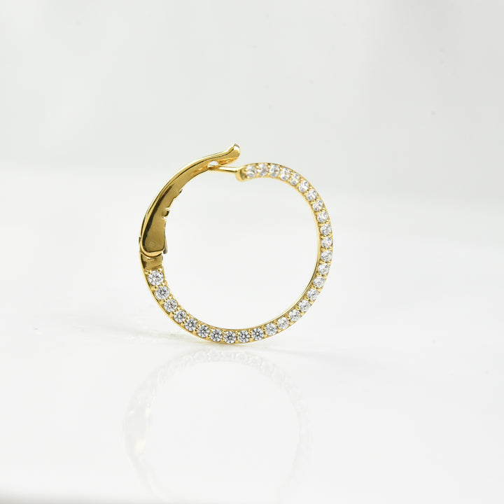 Diamond Asymetrical Hoop Earrings