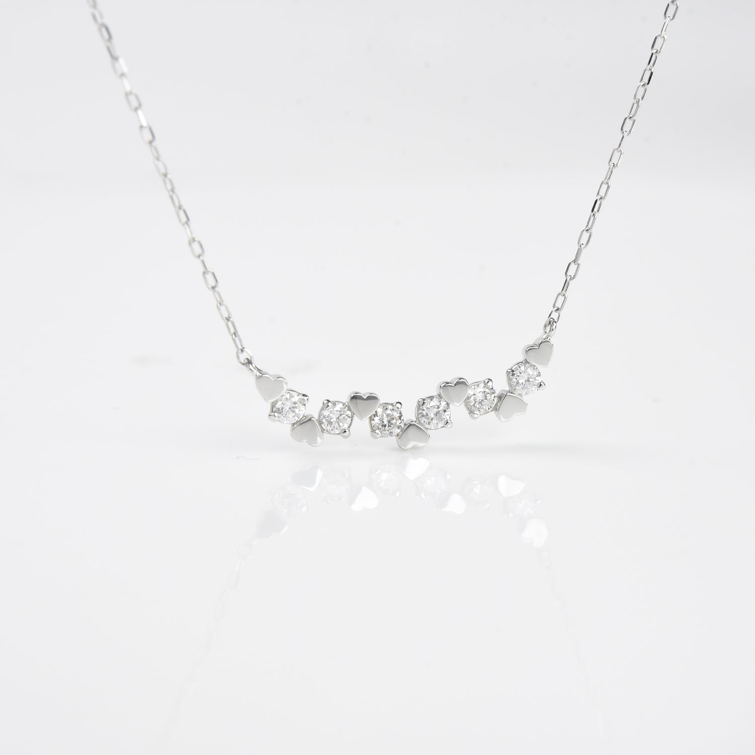 Heart n Diamond Pendant with Chain