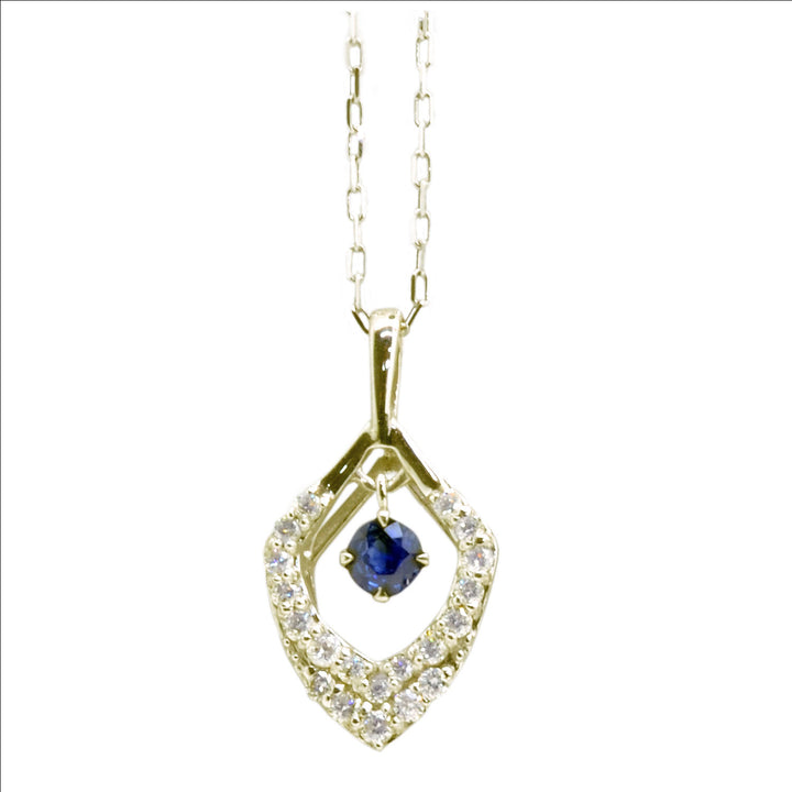 Sapphire Drop Diamond Ring