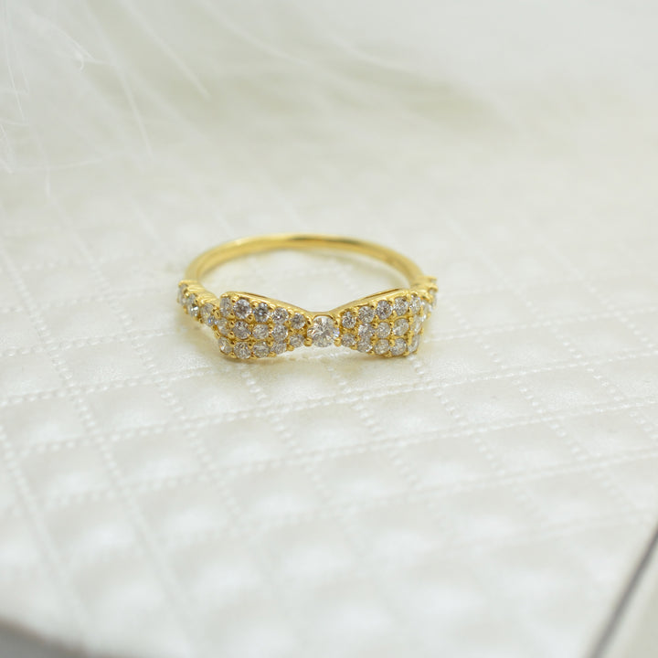 All Diamond Bow Ring