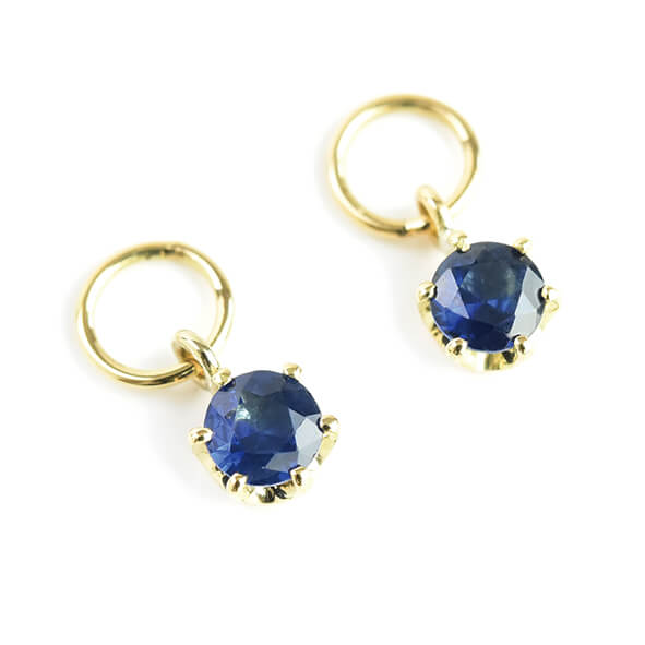 Hoop Earrings With Ruby Drop