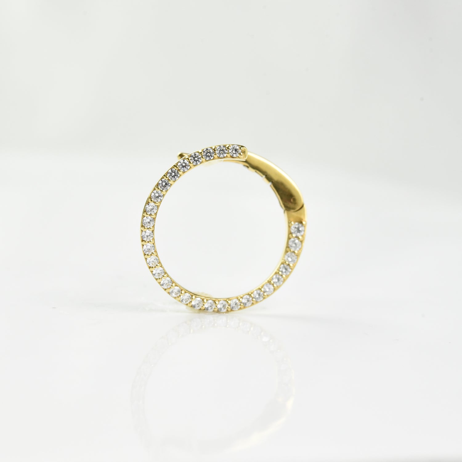 Diamond Asymetrical Hoop Earrings