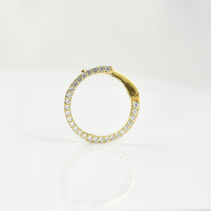 Diamond Asymetrical Hoop Earrings
