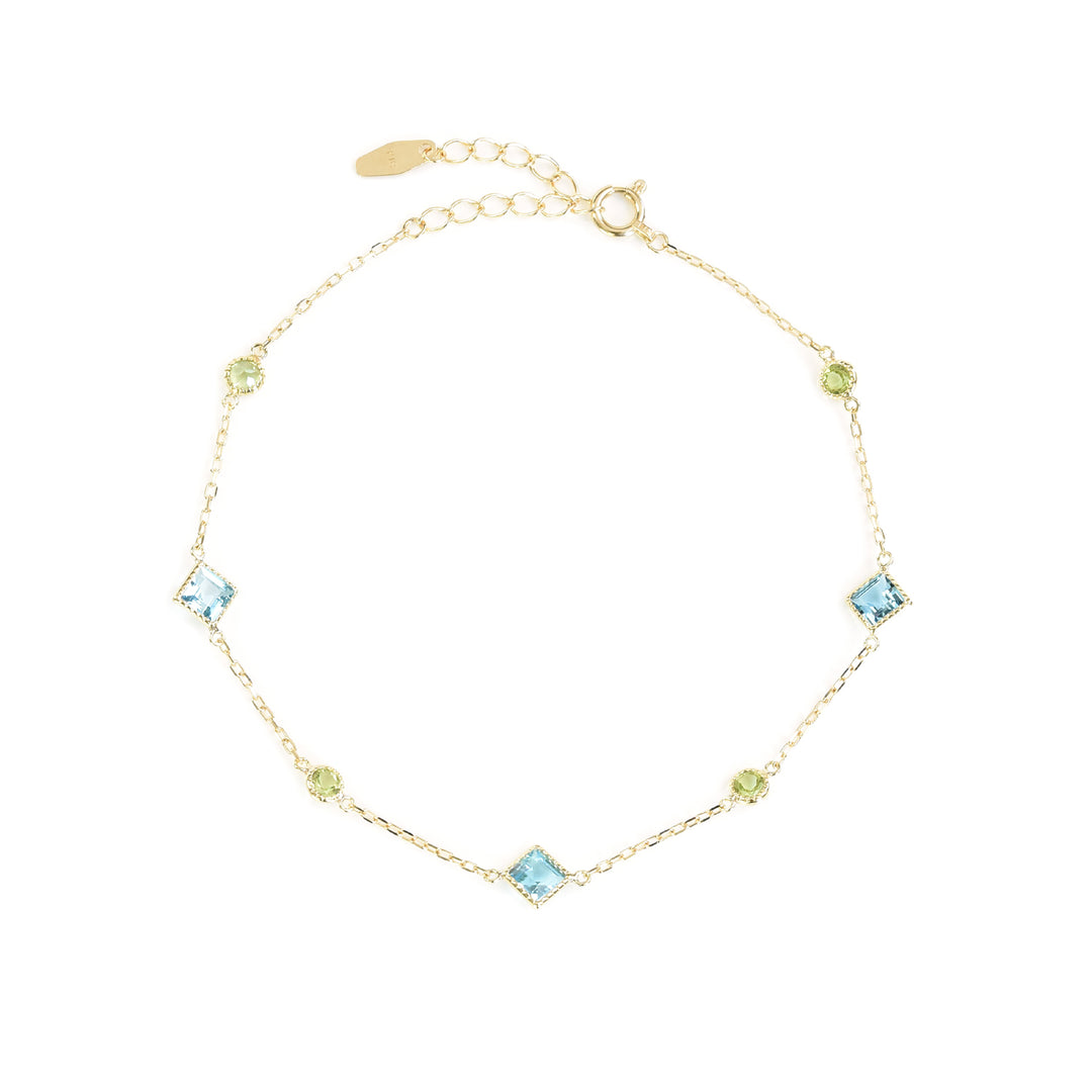 EST-Colored Stone Delicate Bracelet
