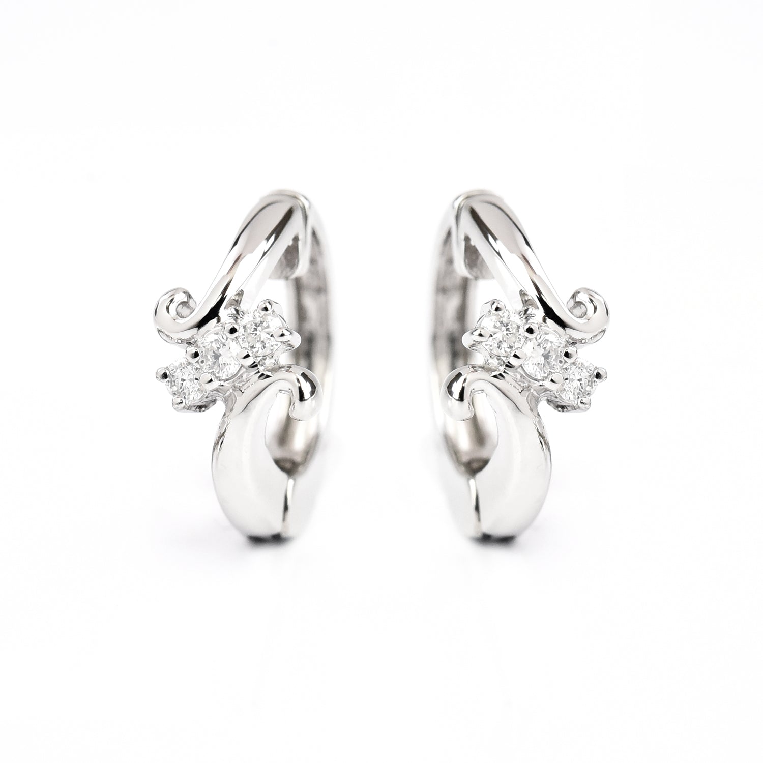 Diamond Curve Earrings