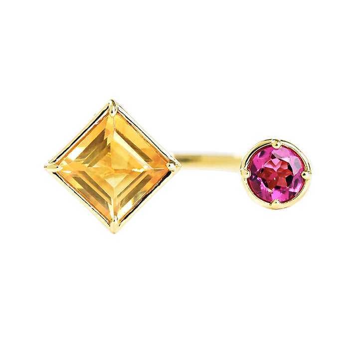 Colored Stones Adjustible Ring