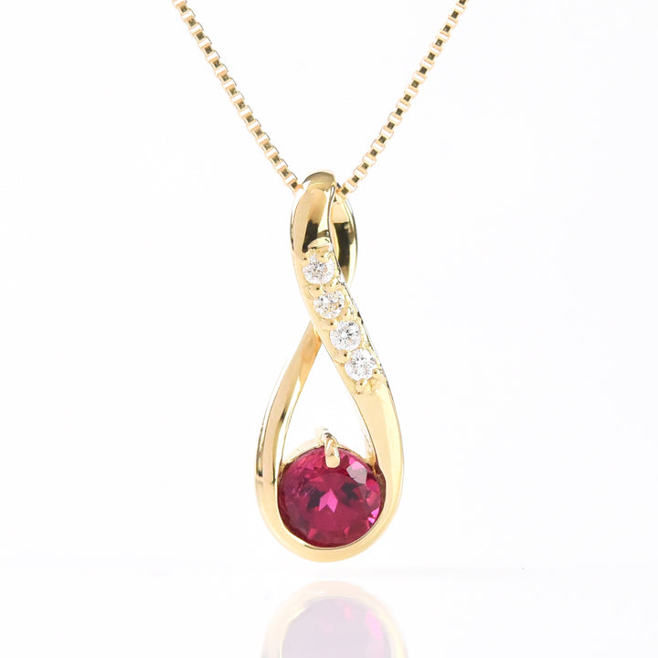 Mog-Infinity with Diamonds n Stone Pendant with Chain