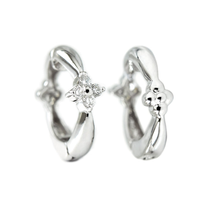 Diamond Flower Earrings