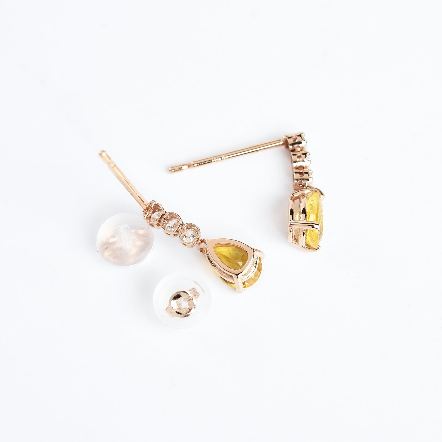 YSP-Diamond Line with Colored Stone Drop