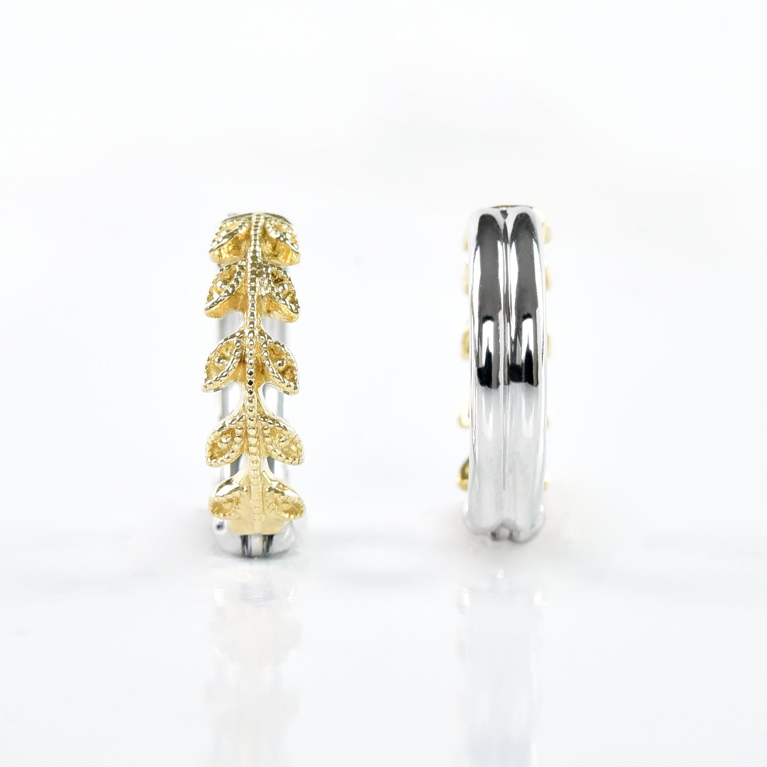 2 Color Leaves Ear Cuffs