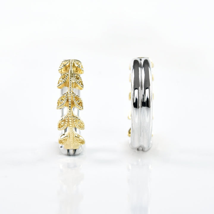 2 Color Leaves Ear Cuffs