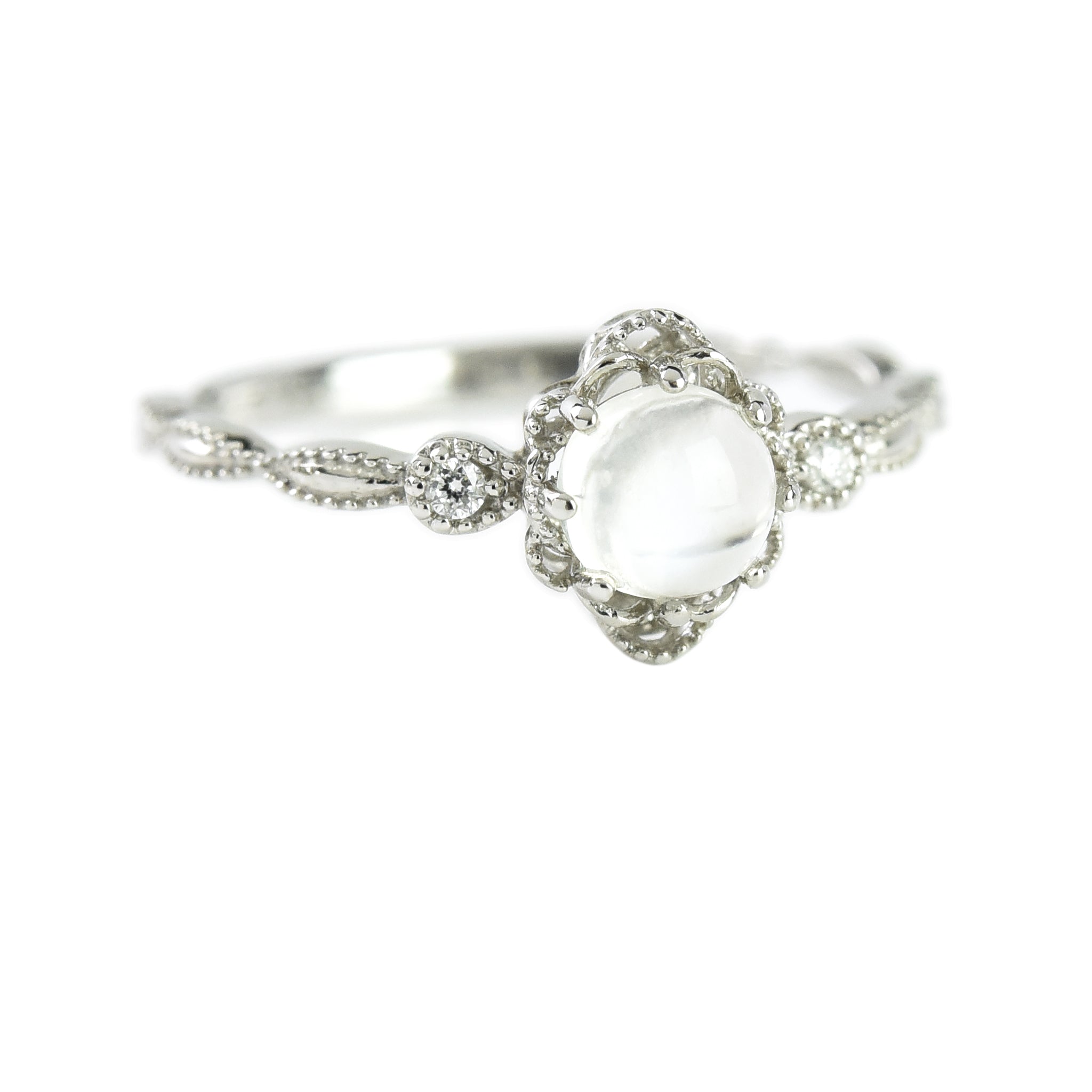 Vintage Style Diamond n Stone Ring