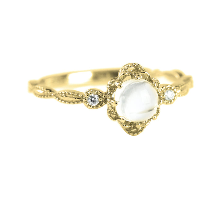 Vintage Style Diamond n Stone Ring