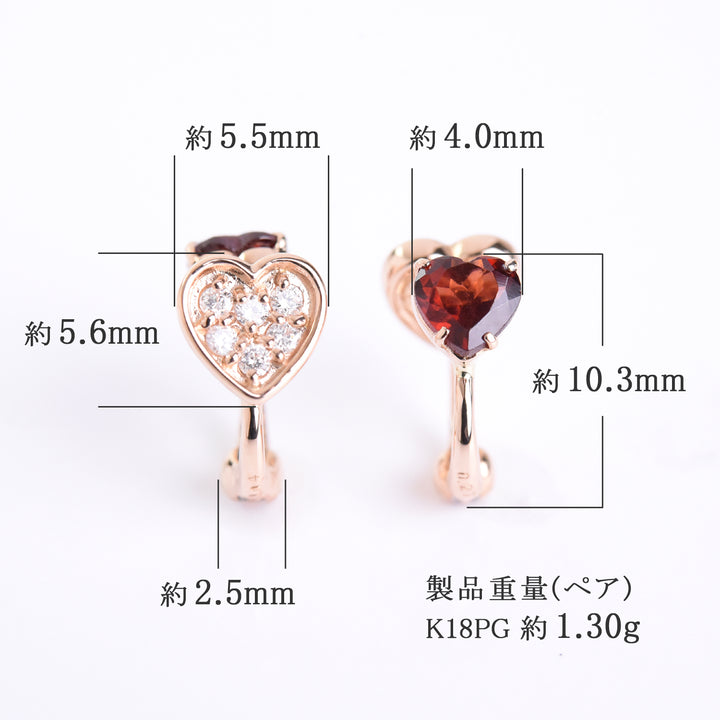 Heart Diamond n Stone Ear Cuffs