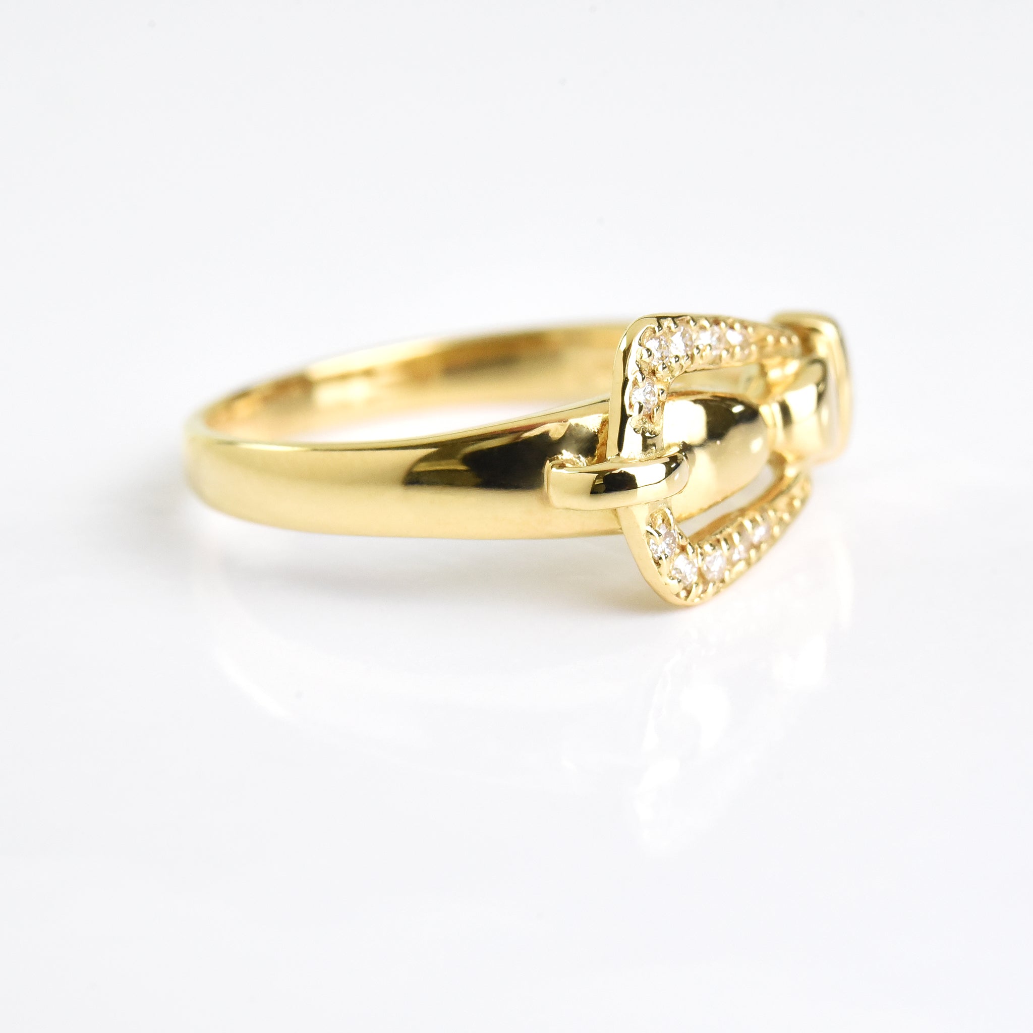 Buckle Diamond Ring