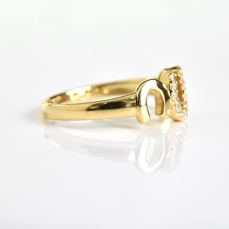 Horse Shoe Diamond Ring