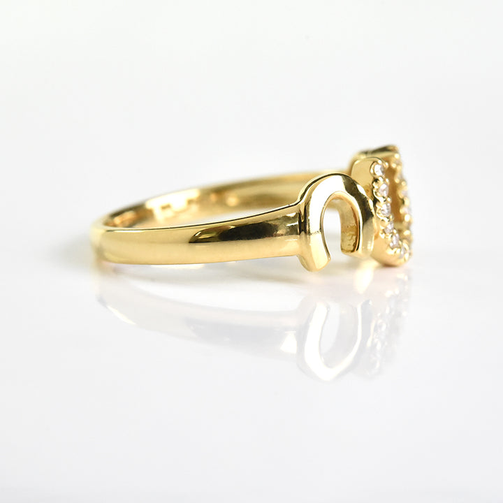 Horse Shoe Diamond Ring