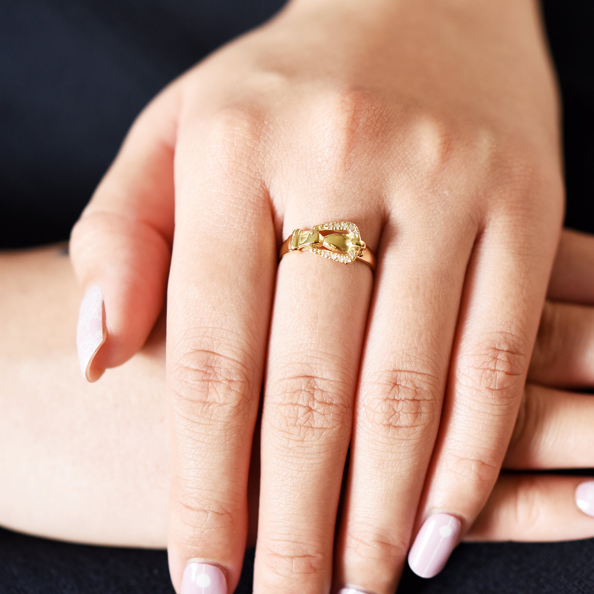 Buckle Diamond Ring