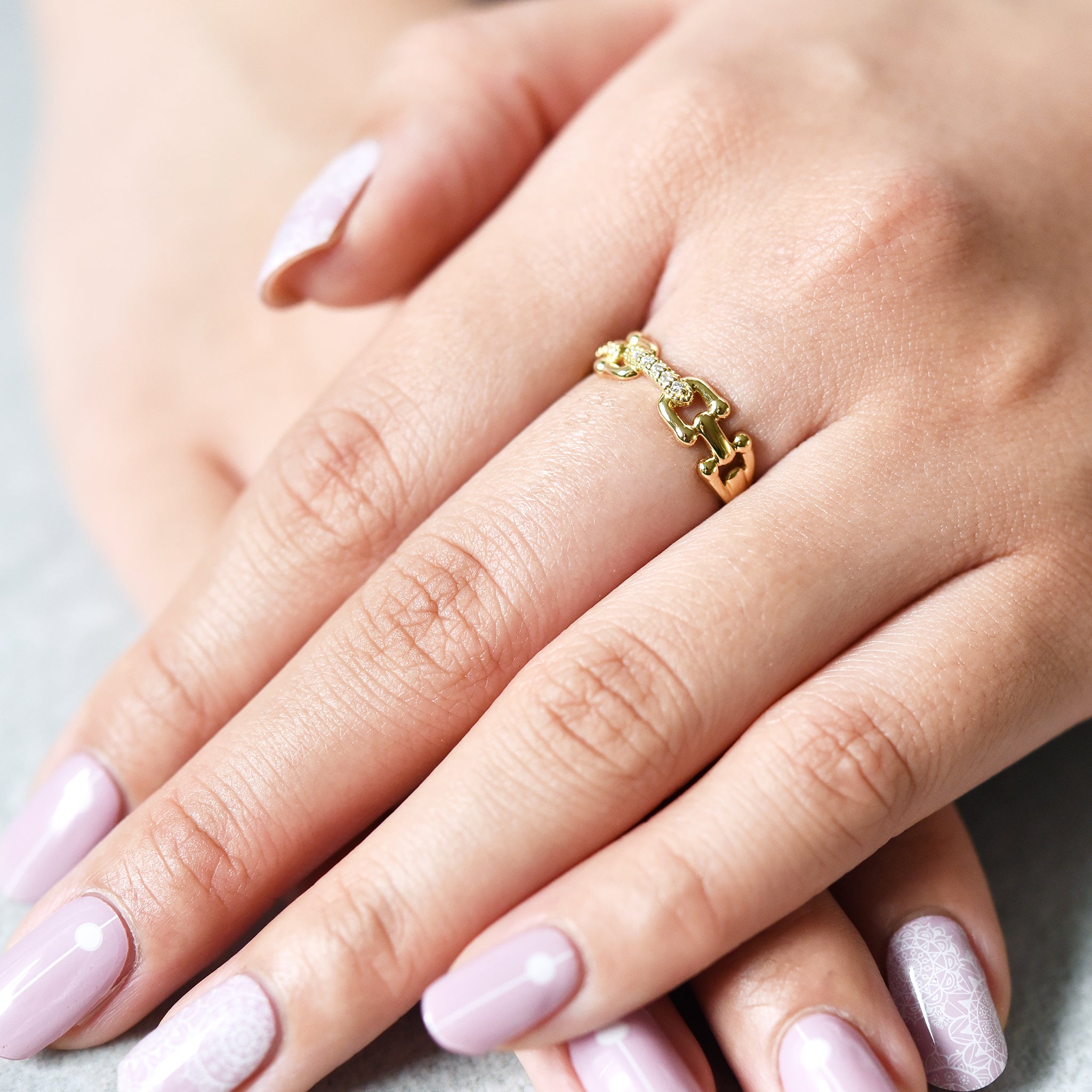 Chain Diamond Ring