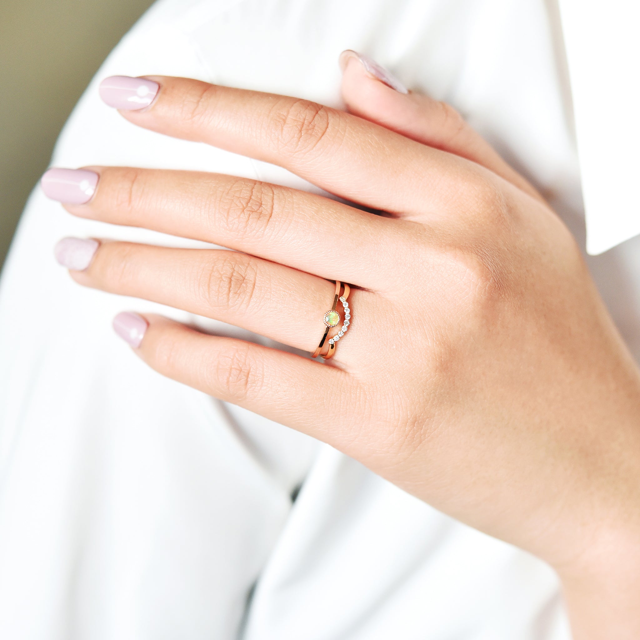 Curve Diamond Ring