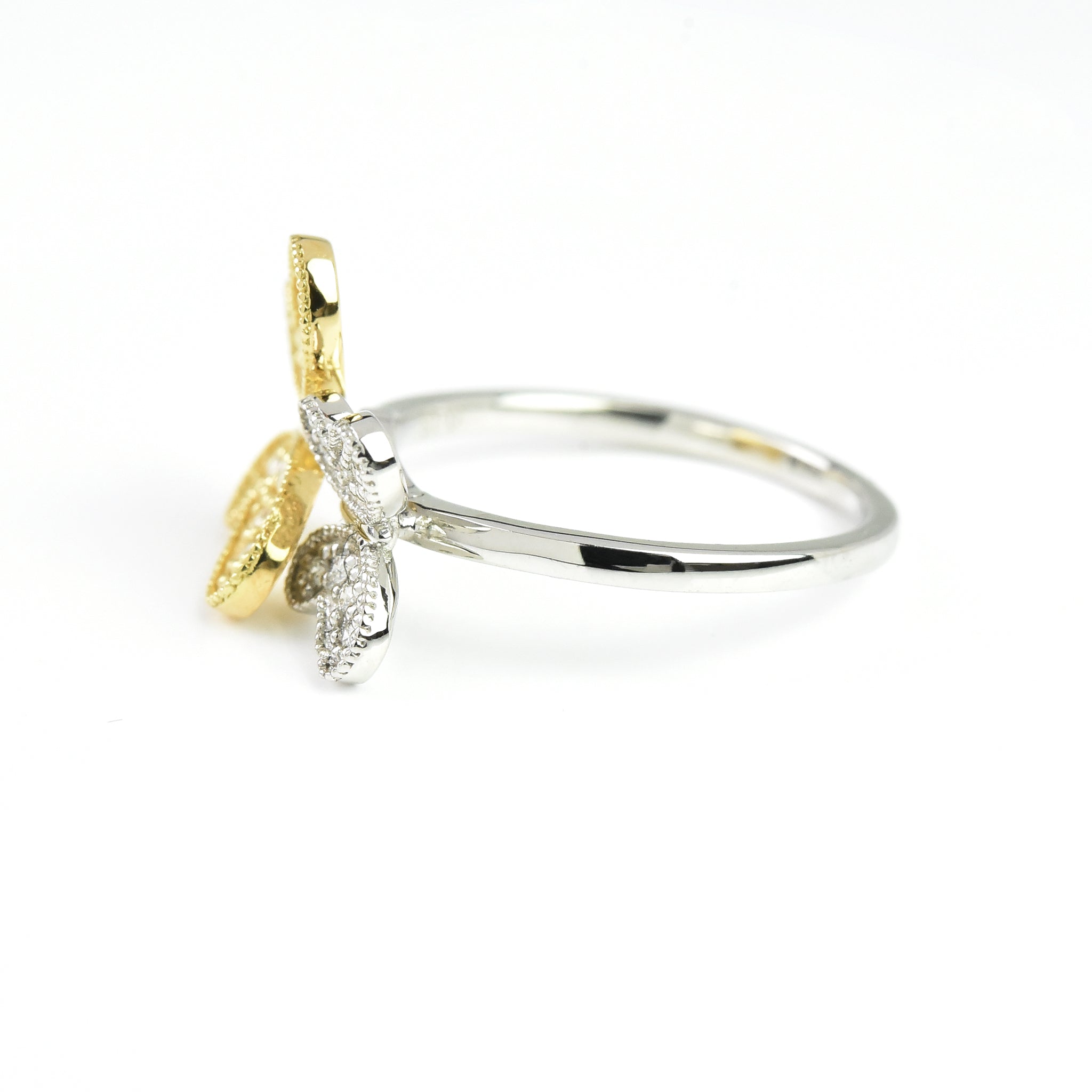 2 Color Butterflies Ring