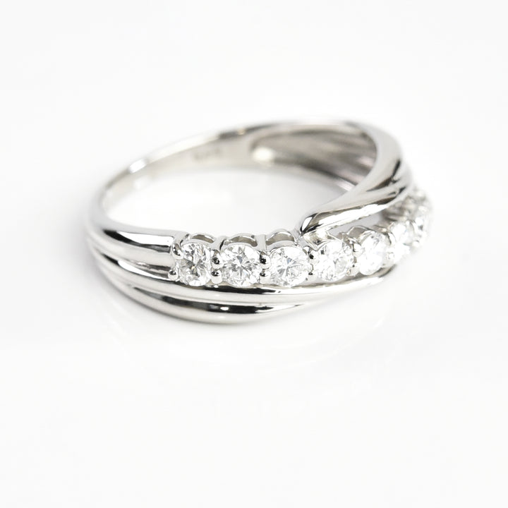 Slanting Diamond Ring