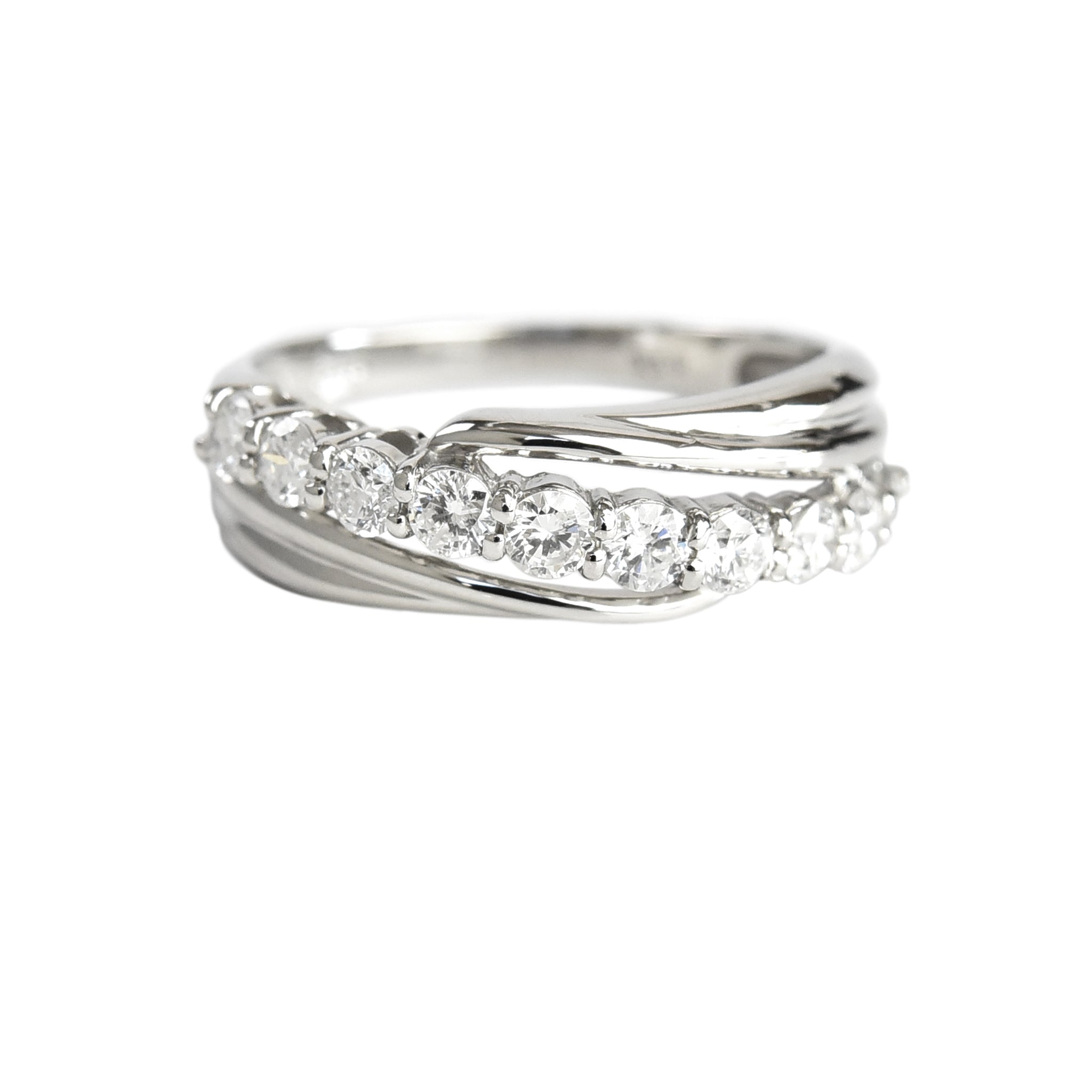 Slanting Diamond Ring