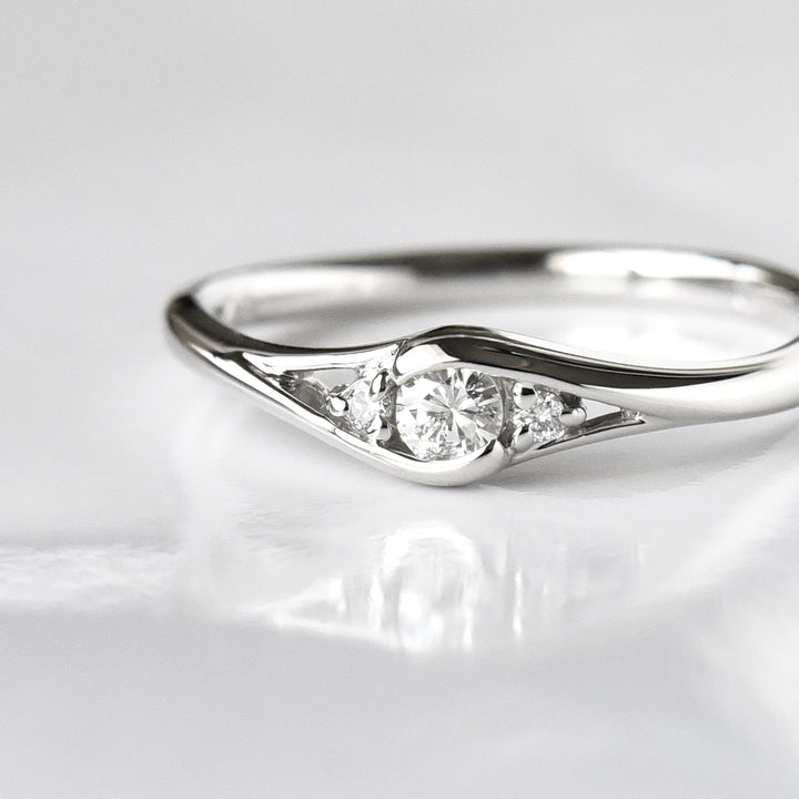 3 Heart Diamond Ring
