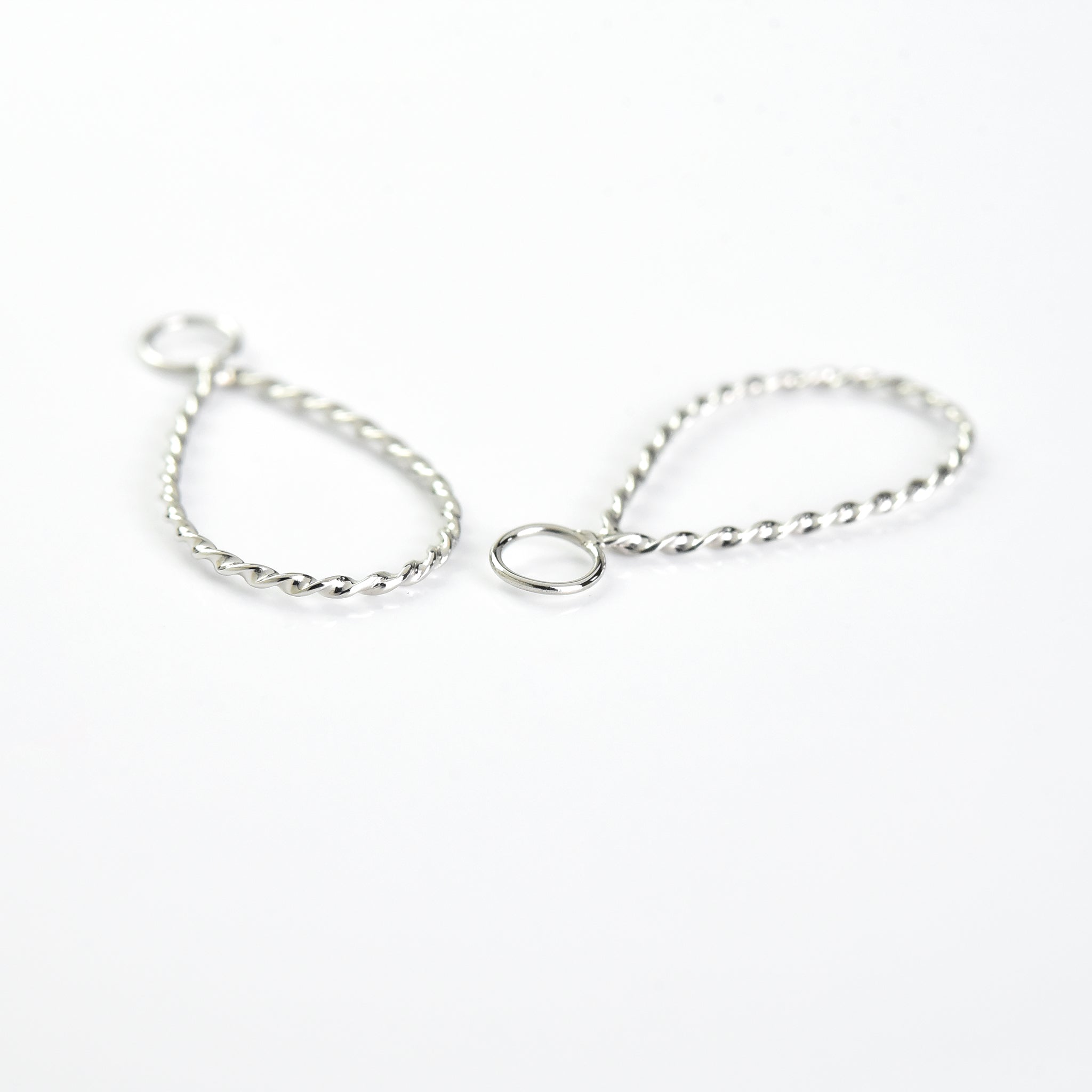 Hoop Earring with Twisted Drop