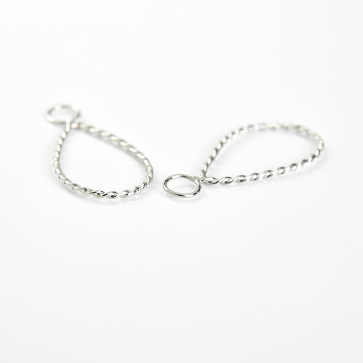 Hoop Earring with Twisted Drop