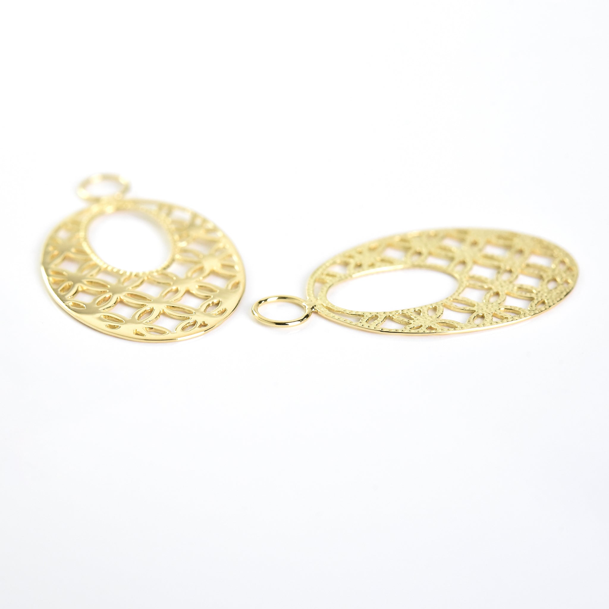 Mesh Oval Earrings