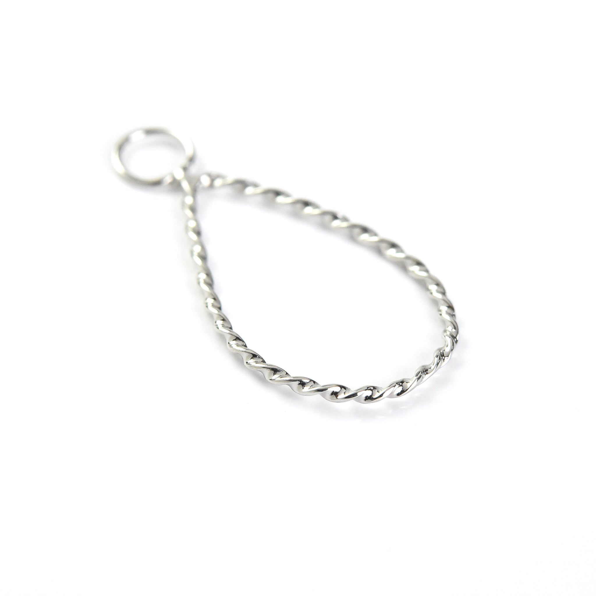 Hoop Earring with Twisted Drop