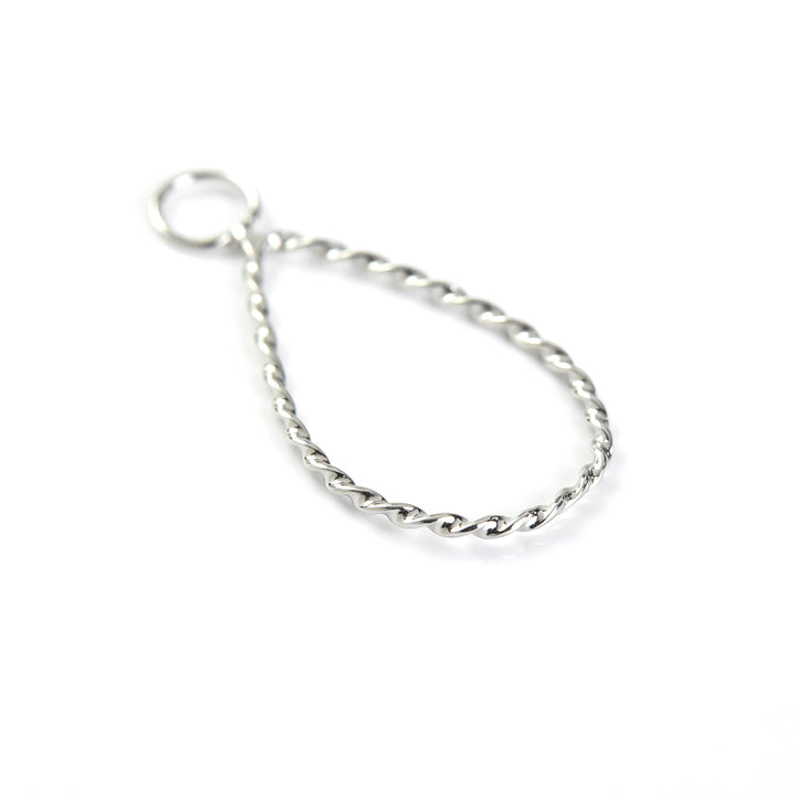 Hoop Earring with Twisted Drop