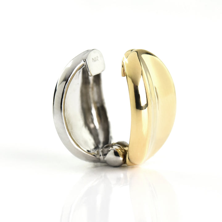 2 Color Solid Sphere Hoop Earrings