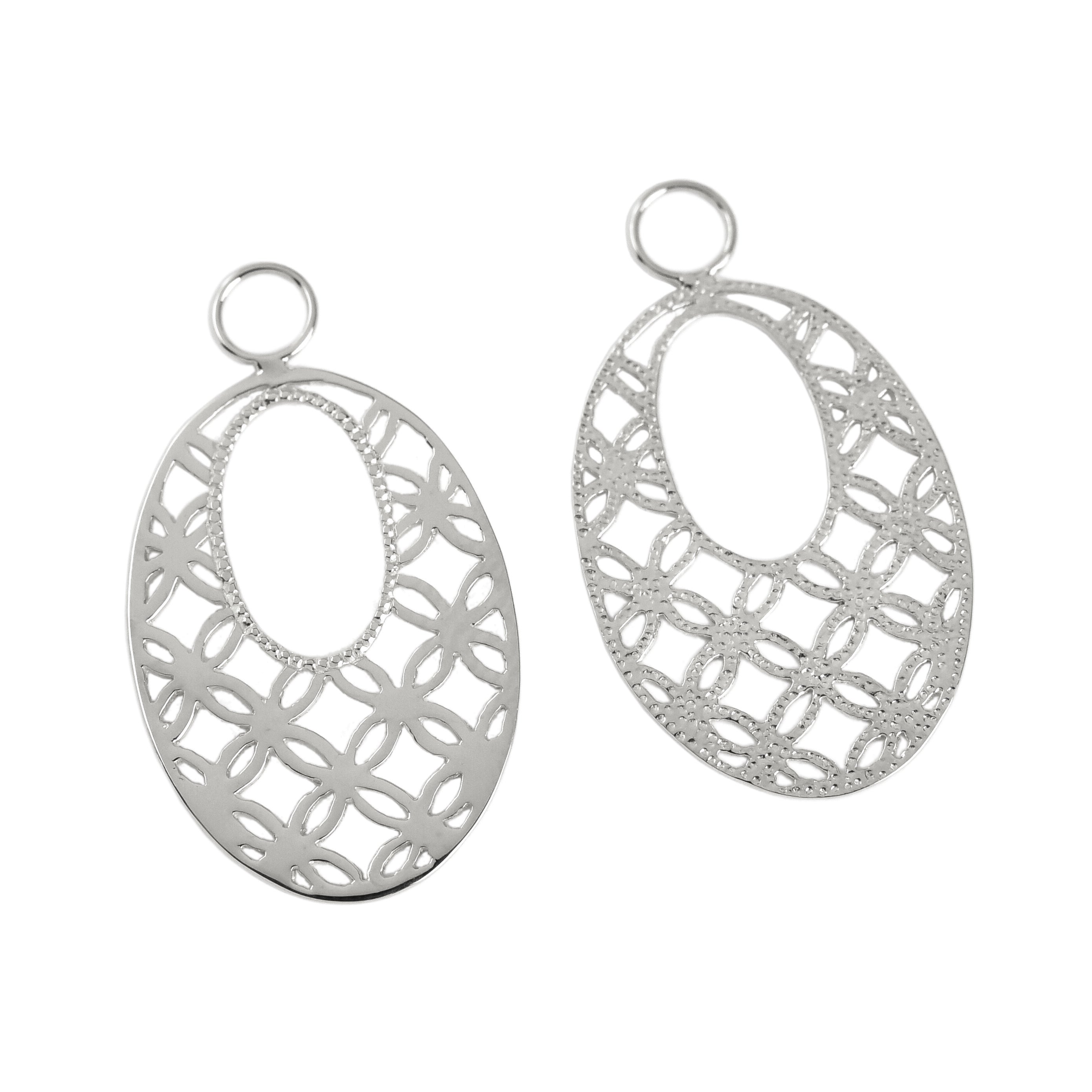 Mesh Oval Earrings