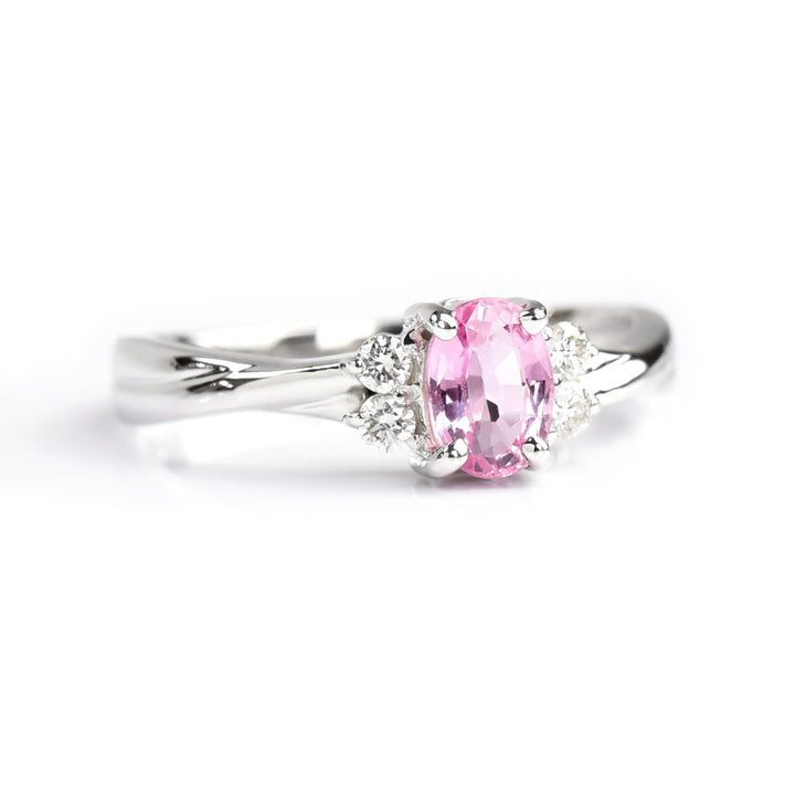 Oval Rubilite Diamond Ring