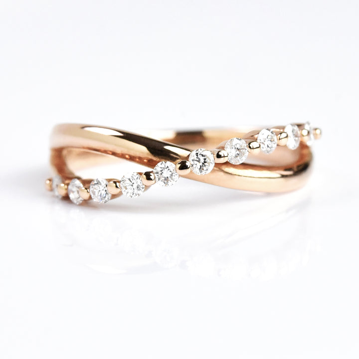 Criss Cross Diamond Ring