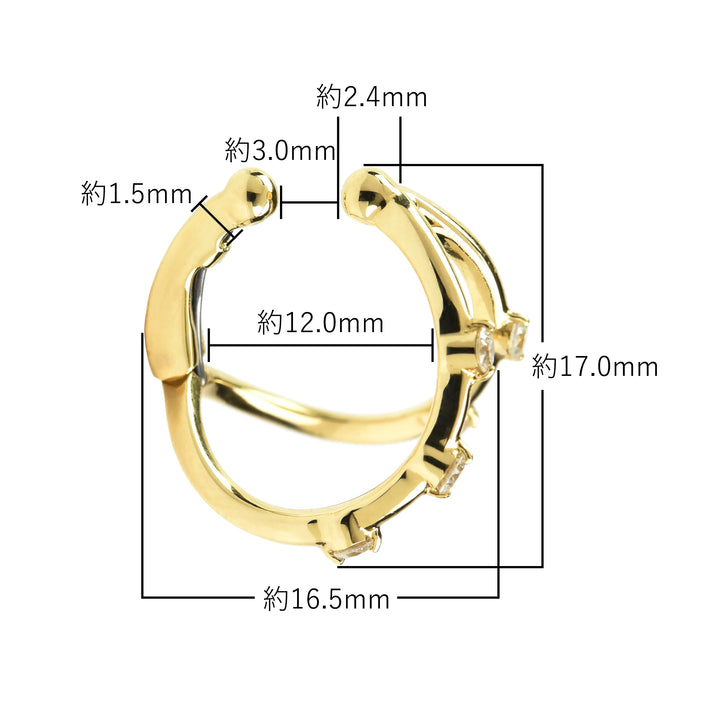 Line and Dots Diamonds Cuffs
