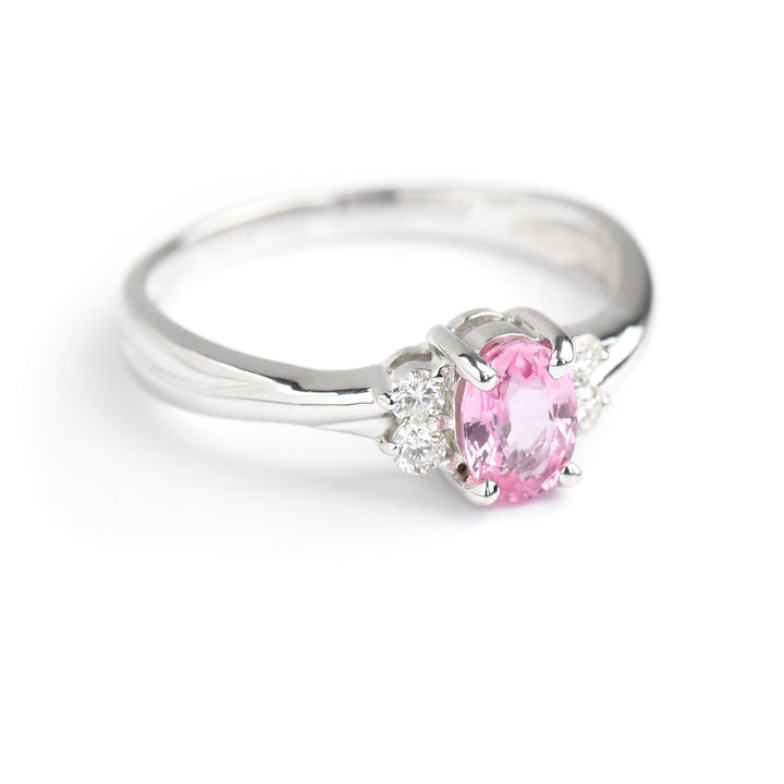 Oval Rubilite Diamond Ring