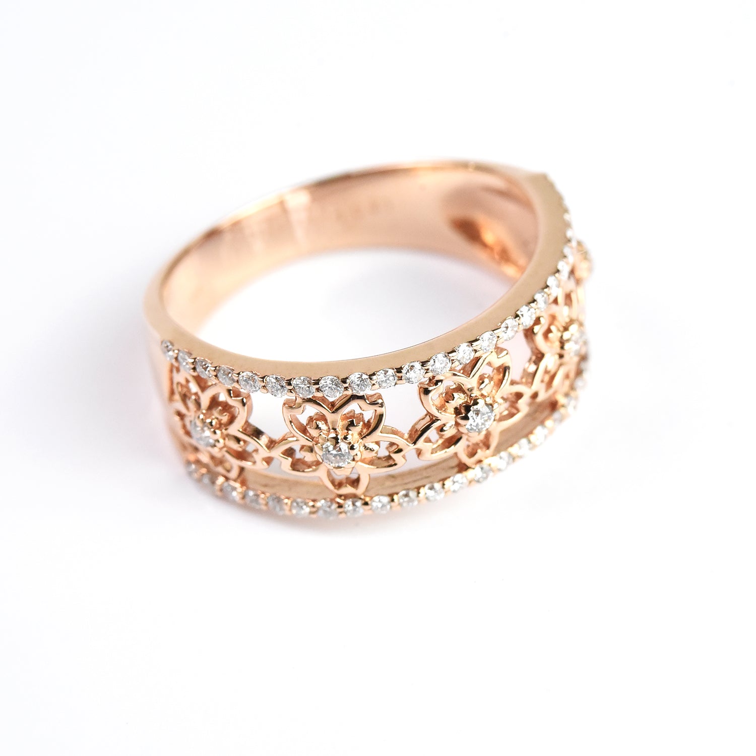 Sakura Flowers N Diamond Ring