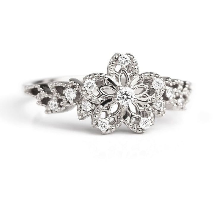 Sakura Motif Diamond Ring