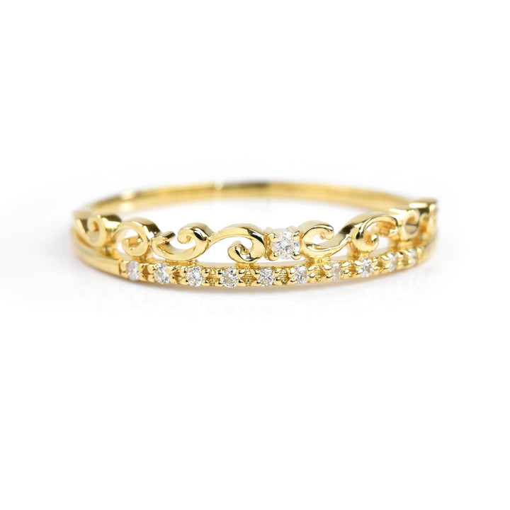 Venetian Diamond Gold Ring