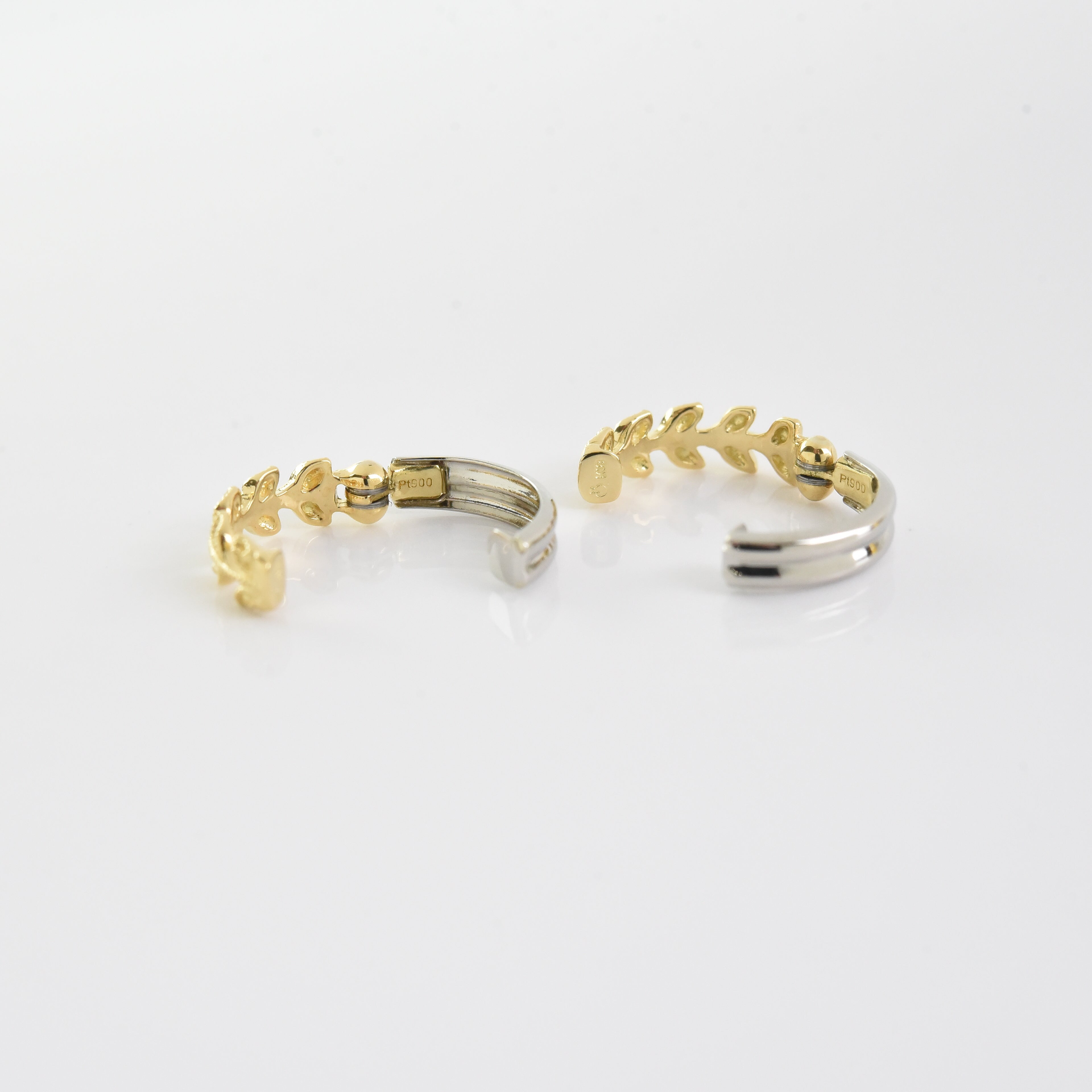 2 Color Leaves Ear Cuffs