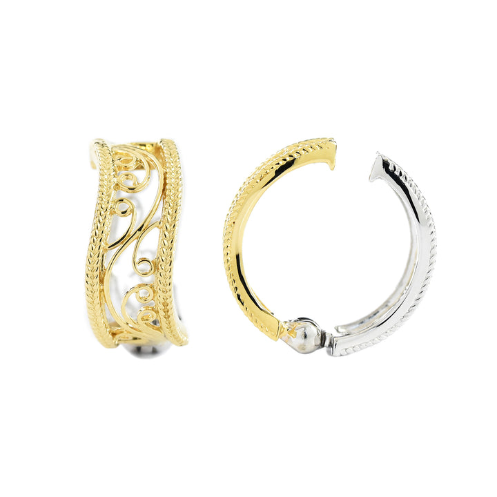 2 Color Pier Hoop Earrings