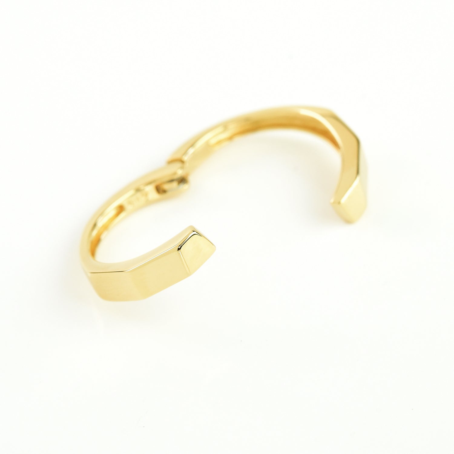 Solid Metal Geometrical Ring