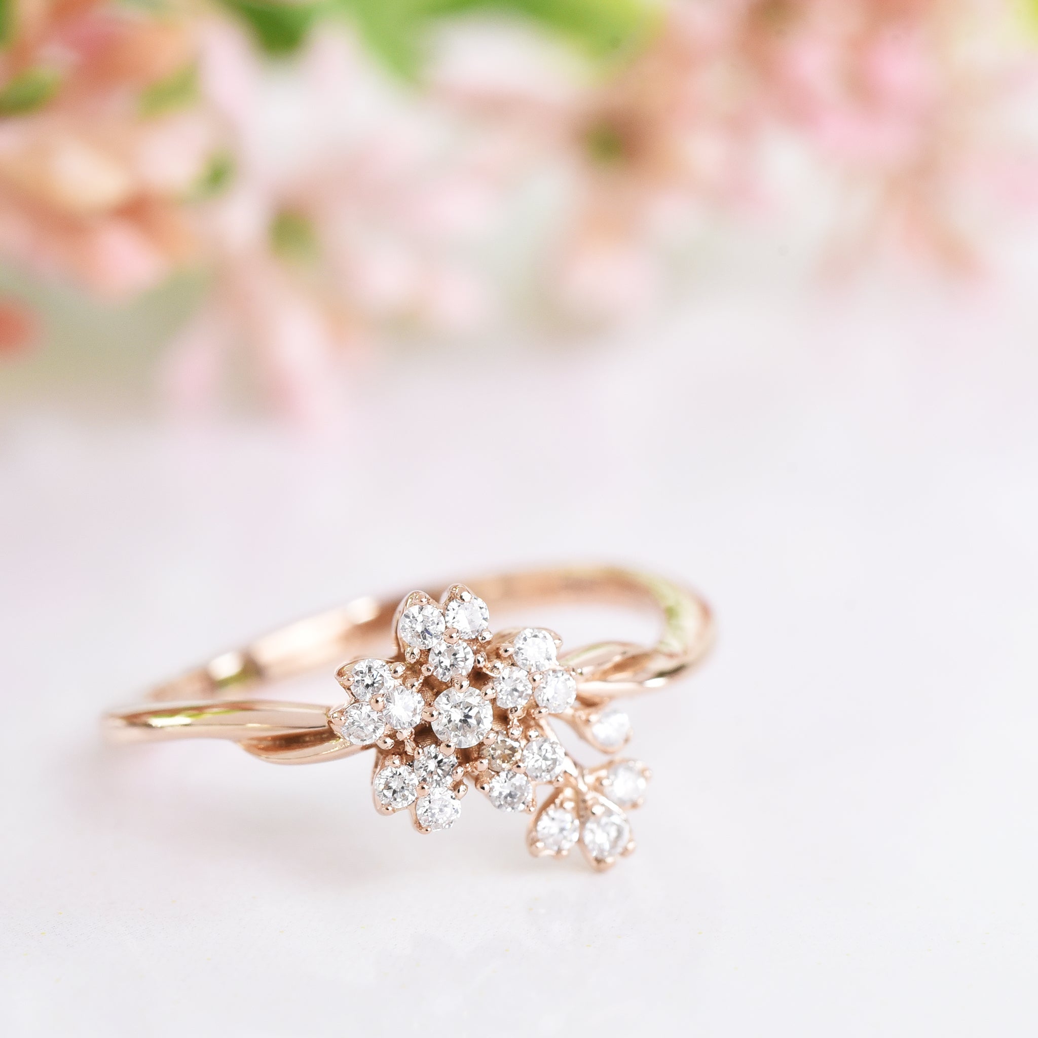 Diamond Flower Ring