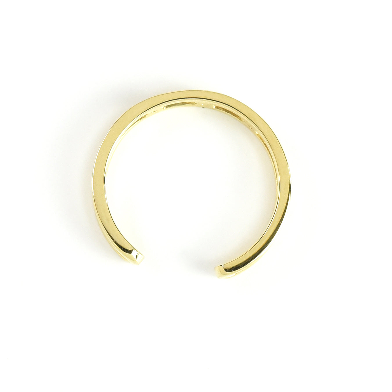 Double Line with Diamonds Cuffs Cum Ring