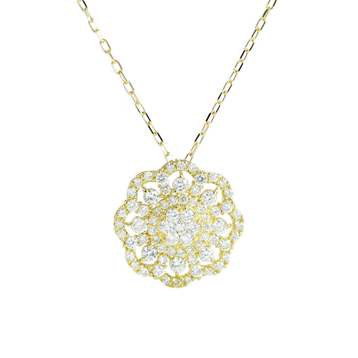 Flora Diamond Pendant with Chain